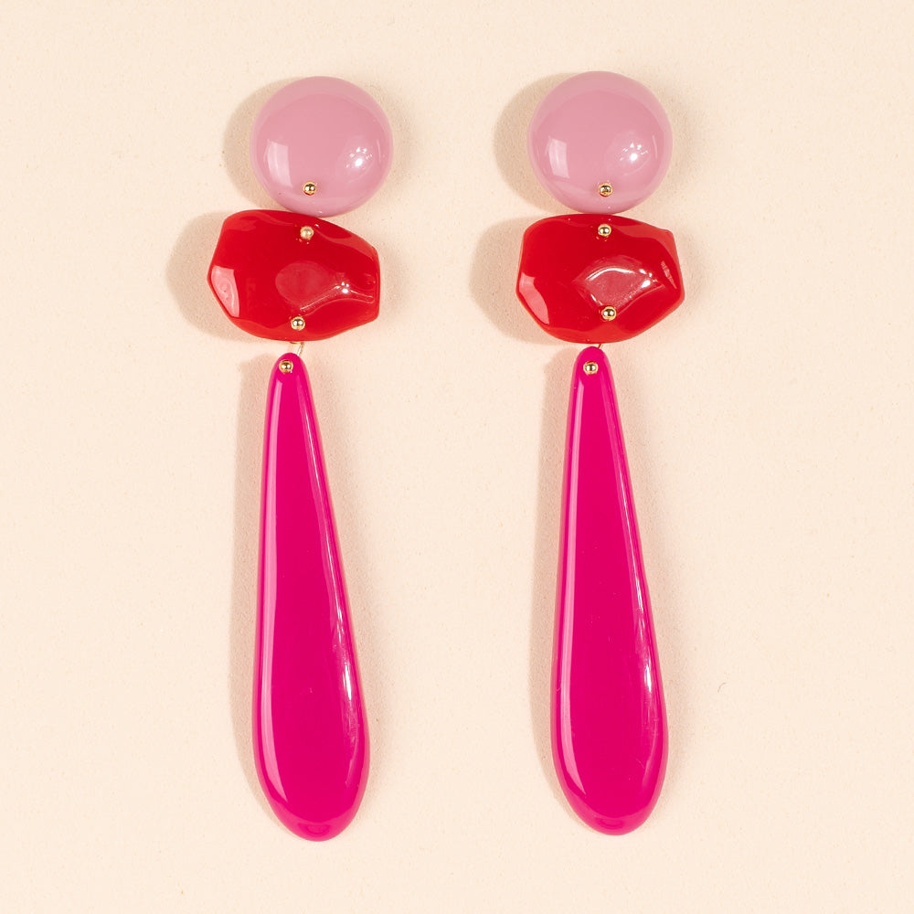 ORECCHINI PENDENTI CON PIETRE IRREGOLARI