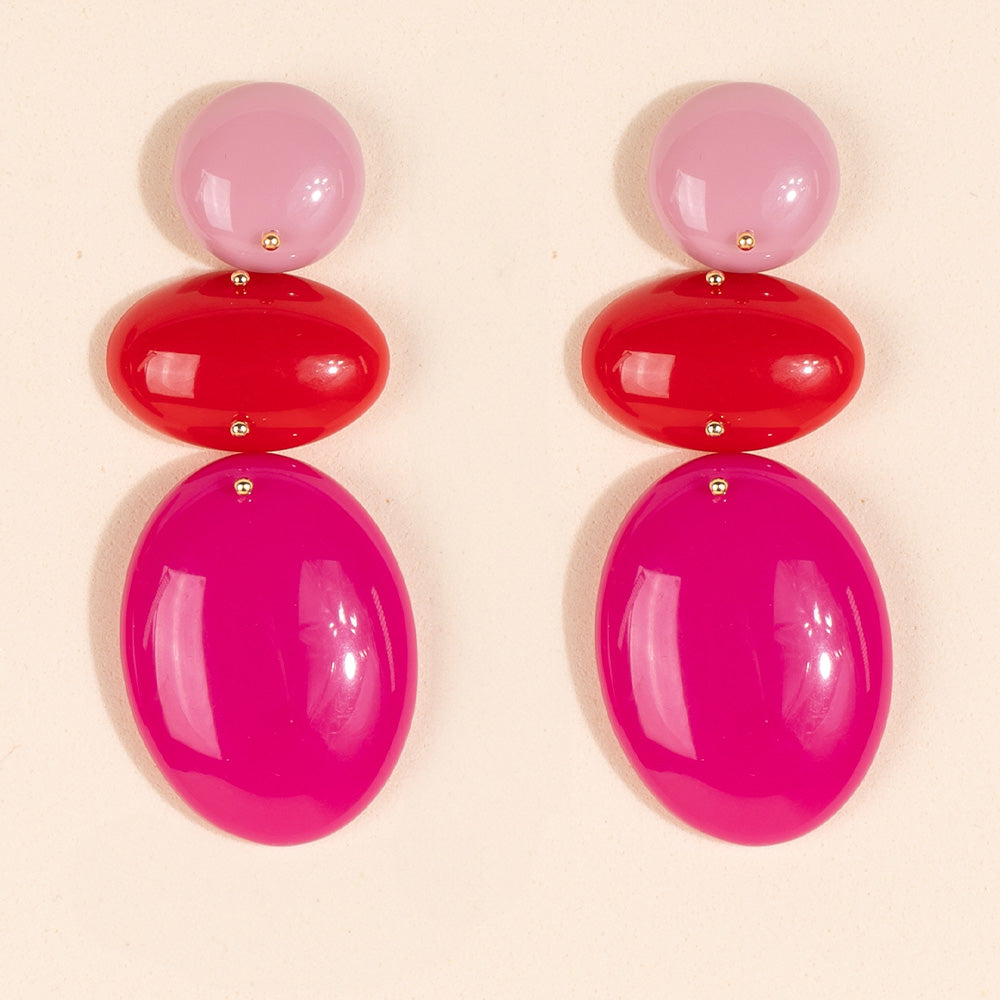 ORECCHINI PENDENTI CON PIETRE OVALI