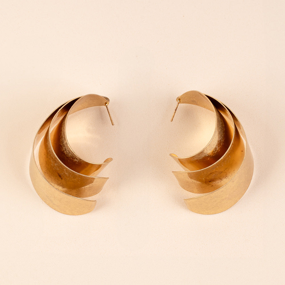 ORECCHINI PENDENTI TRIPLI IRREGOLARI