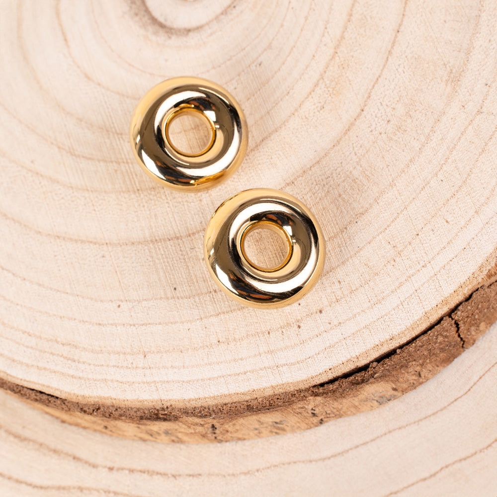 ORECCHINI A LOBO A FORMA DI DISCO CIRCOLARE