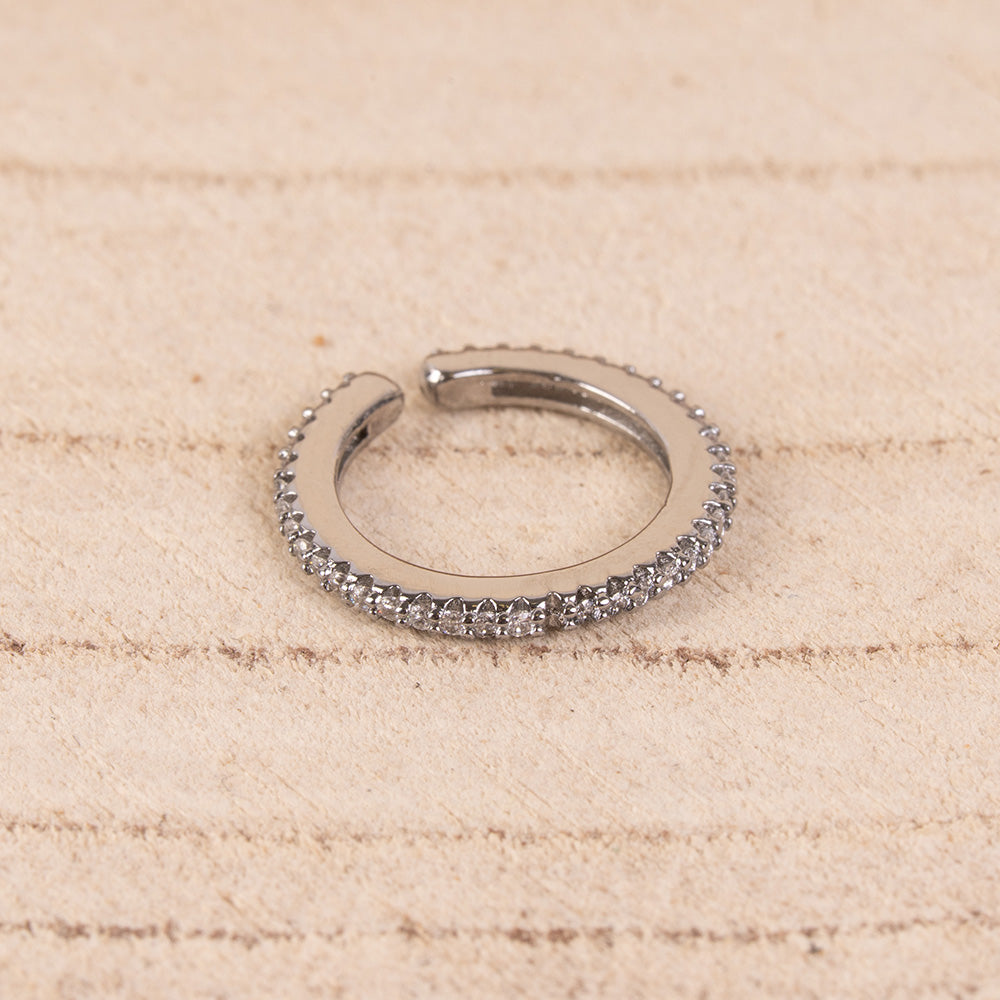 ORECCHINO FINTO EARCUFF REGOLABILE FINO CON STRASS