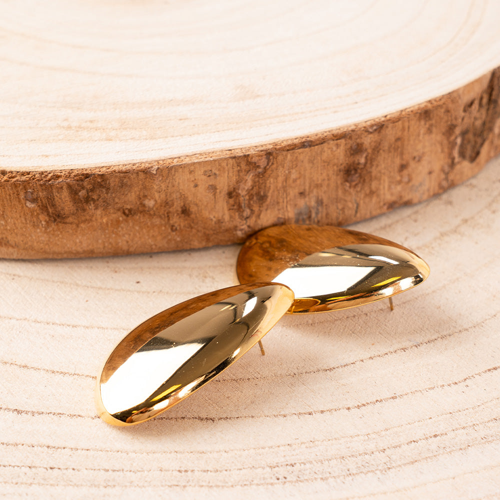 ORECCHINI A GOCCIA ASIMMETRICA PIATTA