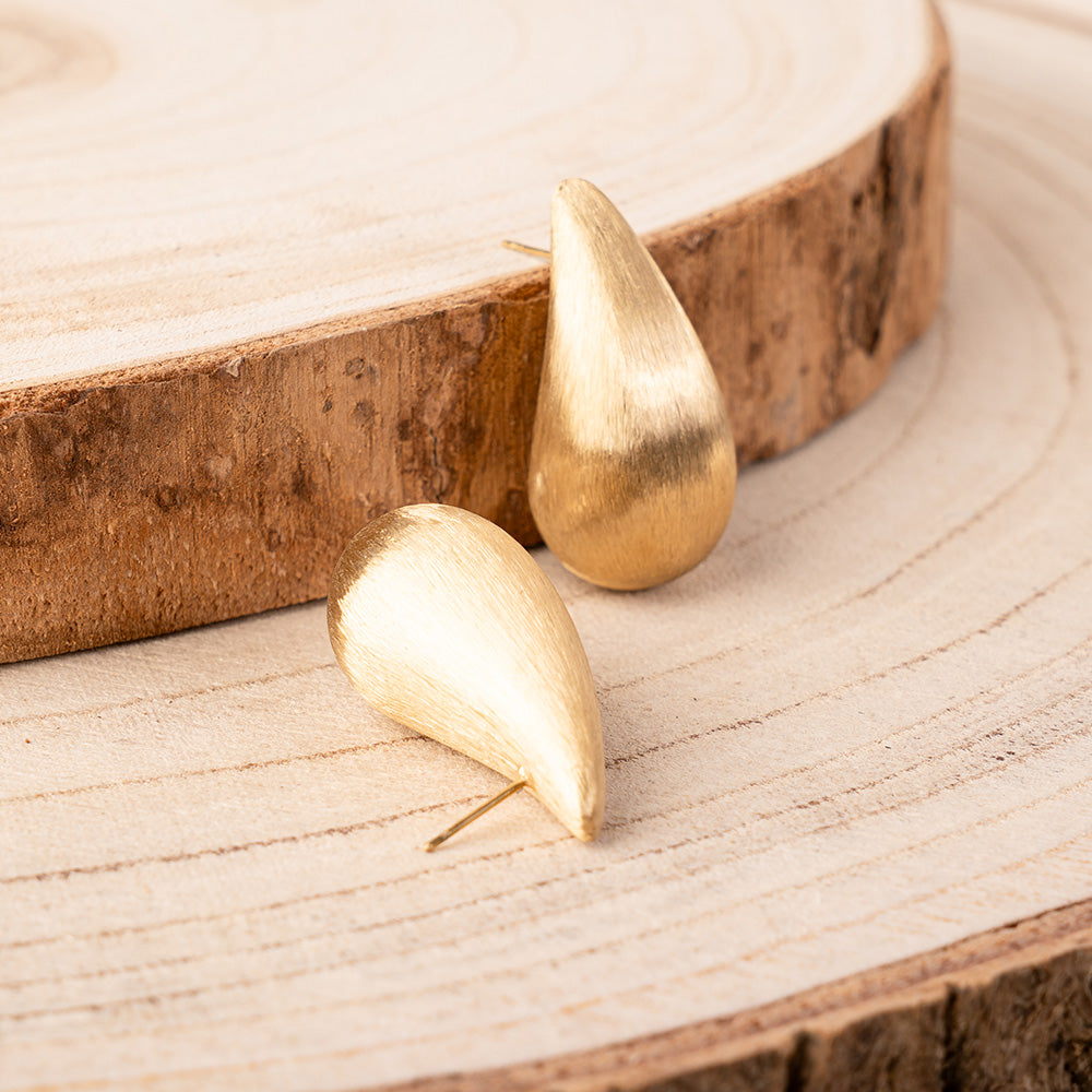 SATIN STRIPED DROP EARRINGS