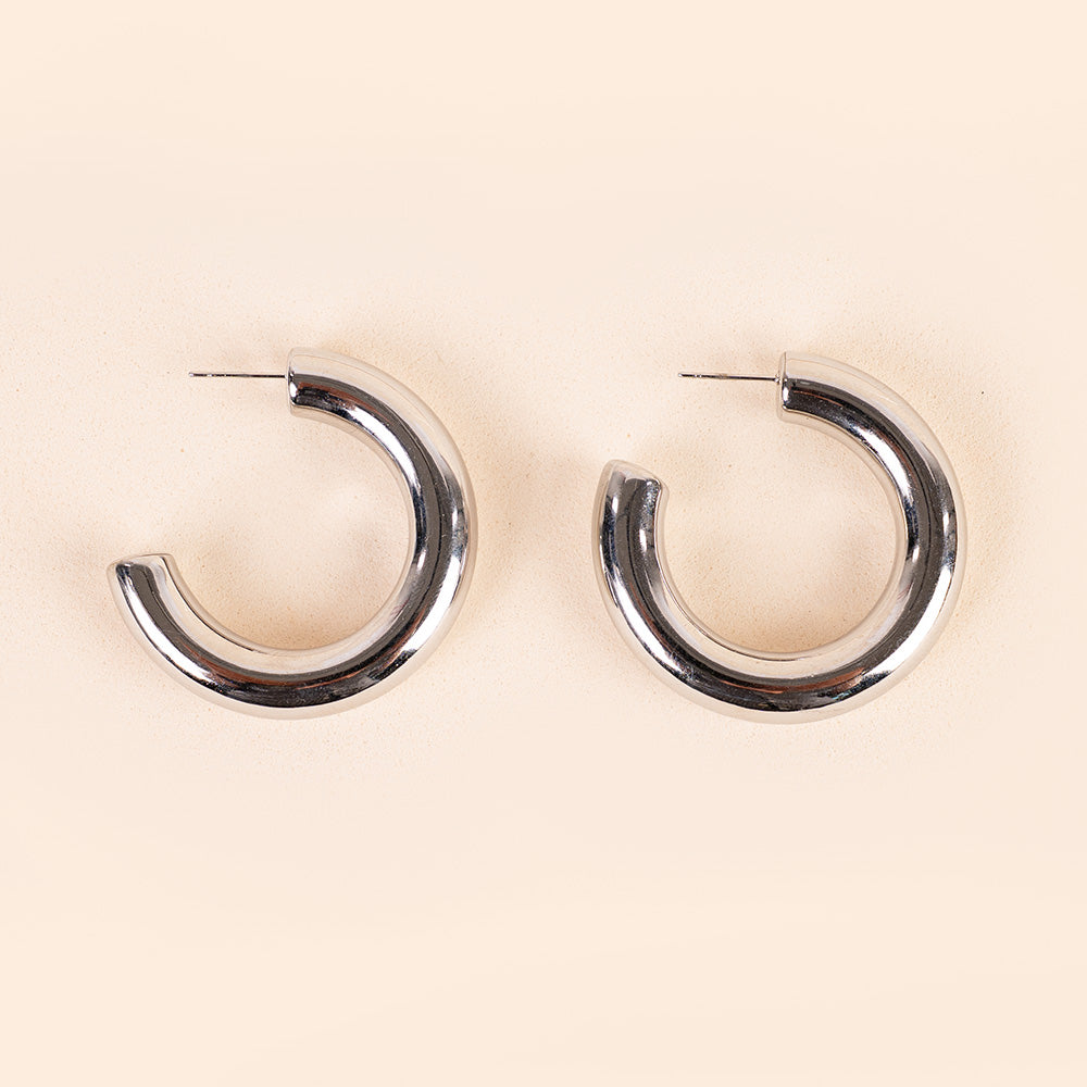 THICK SEMI CIRCLE EARRINGS