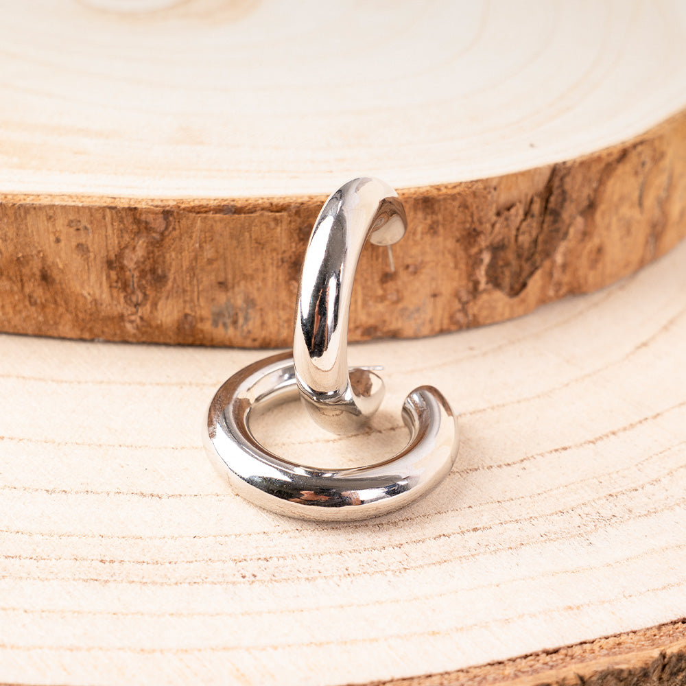 THICK SEMI CIRCLE EARRINGS