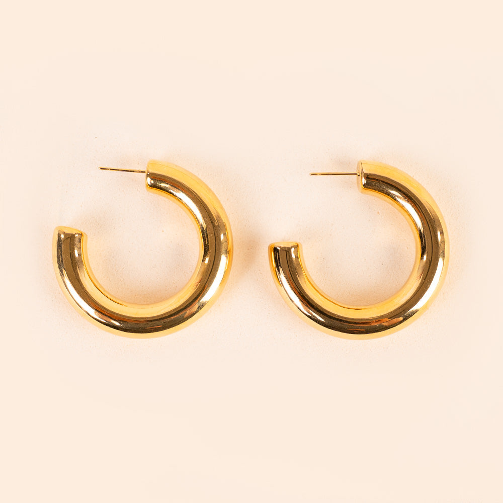 THICK SEMI CIRCLE EARRINGS