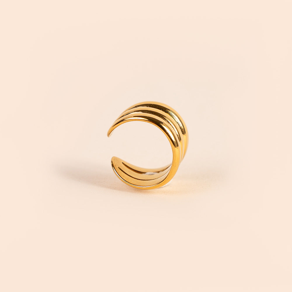 ORECCHINO EARCUFF CON TRE TUBULARI DISTANZIATI