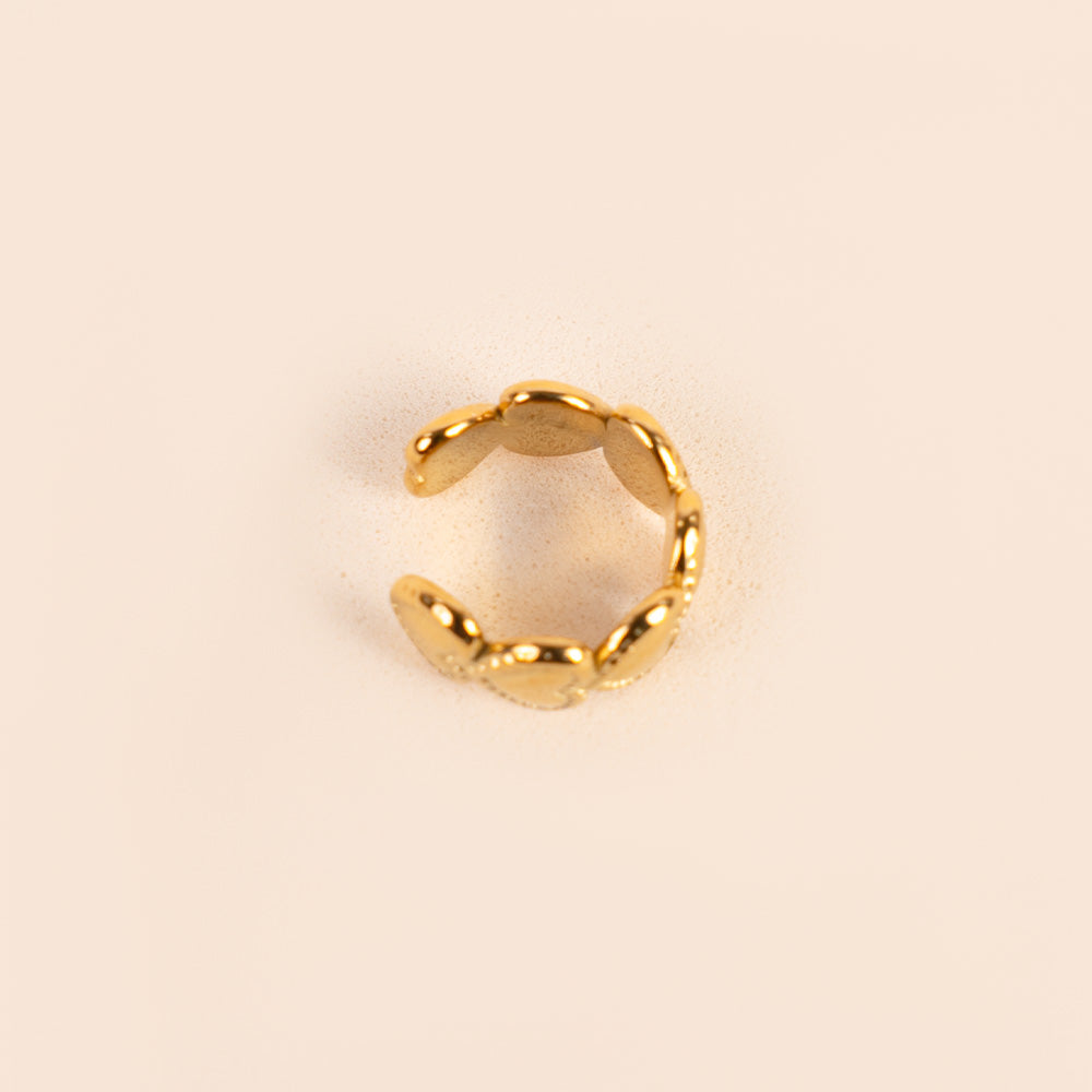 ORECCHINO EARCUFF CON CUORI LAVORATI