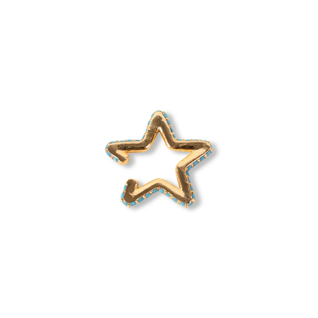 ORECCHINO EARCUFF A FORMA DI STELLA CON CRISTALLI