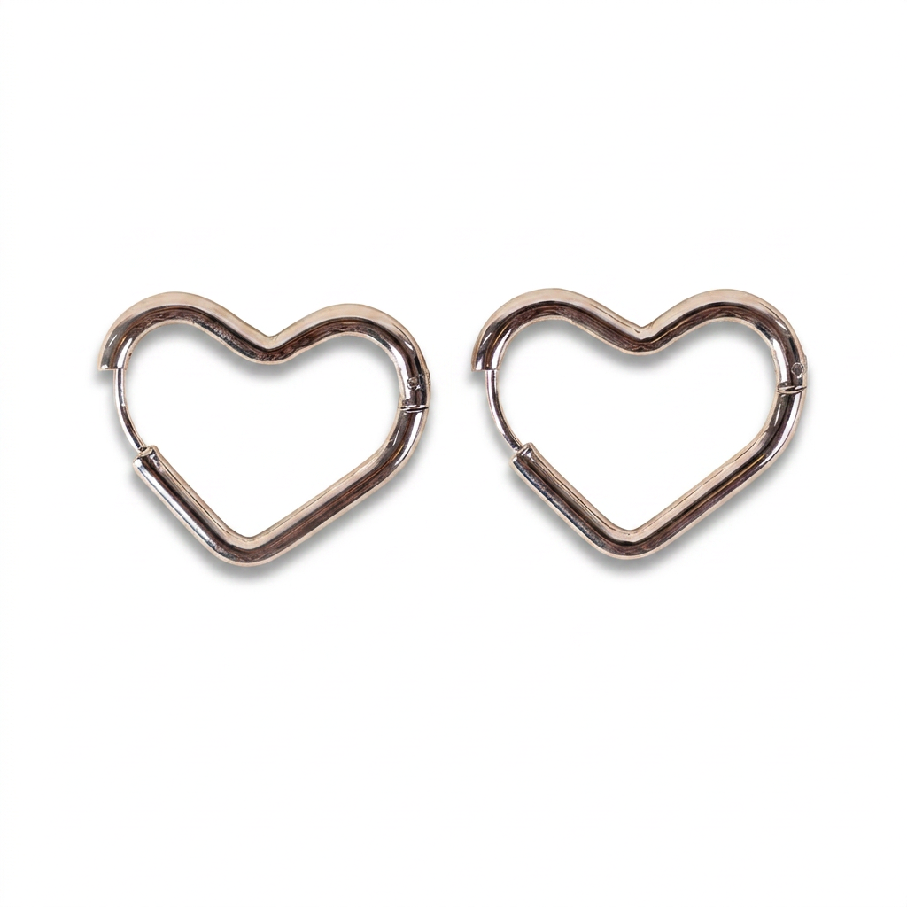 HEART EARRINGS OF DIFFERENT SIZES