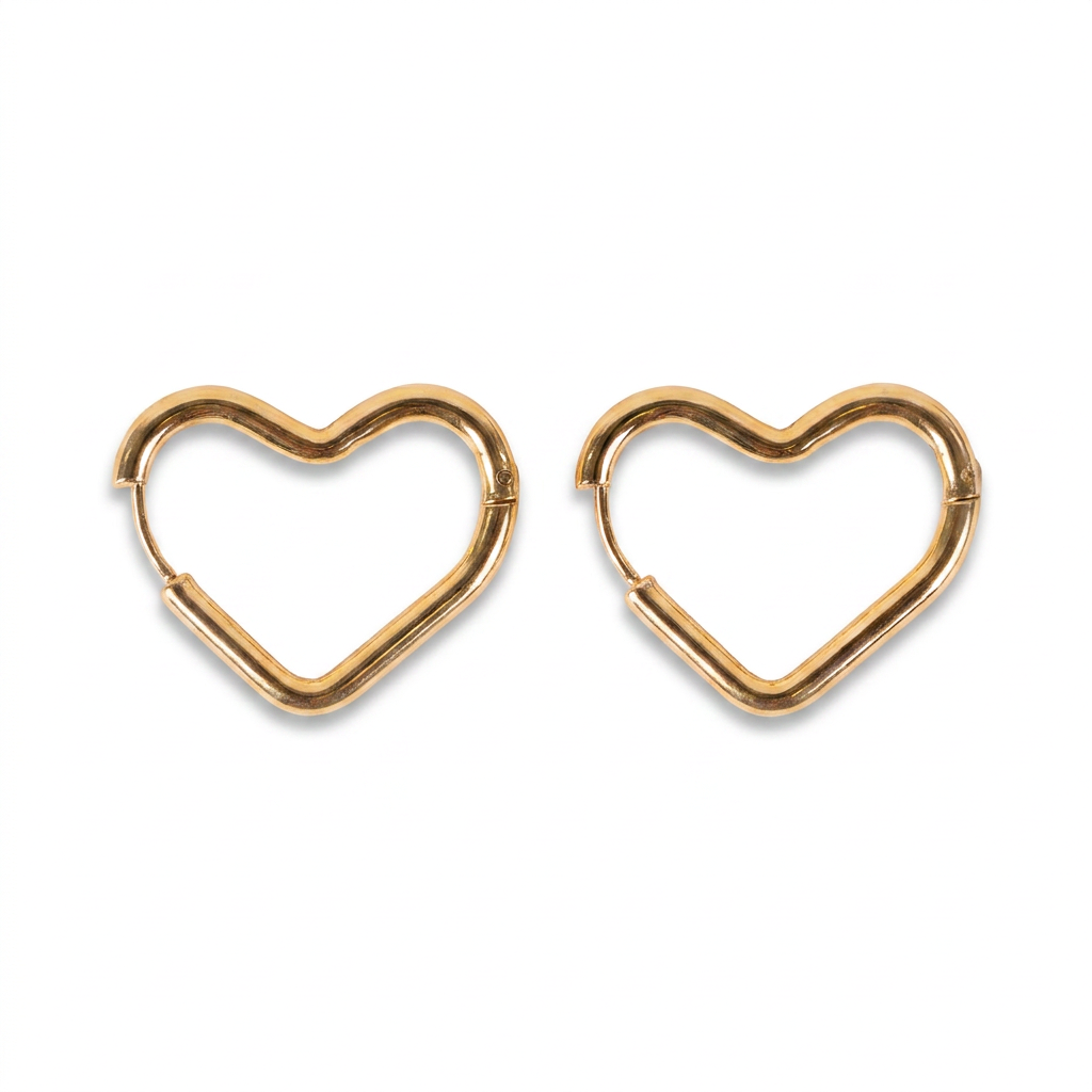 HEART EARRINGS OF DIFFERENT SIZES