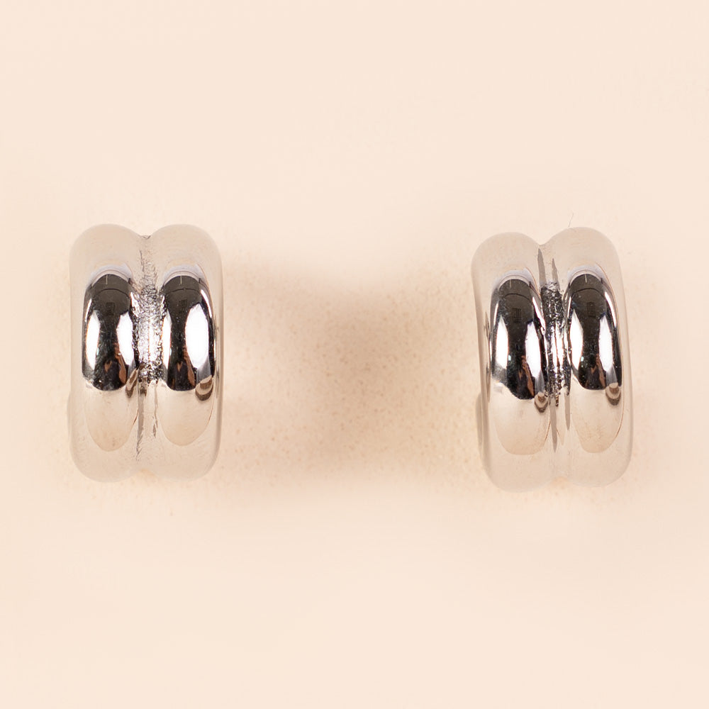 ORECCHINI A CERCHIETTO CON DOPPIA FASCIA