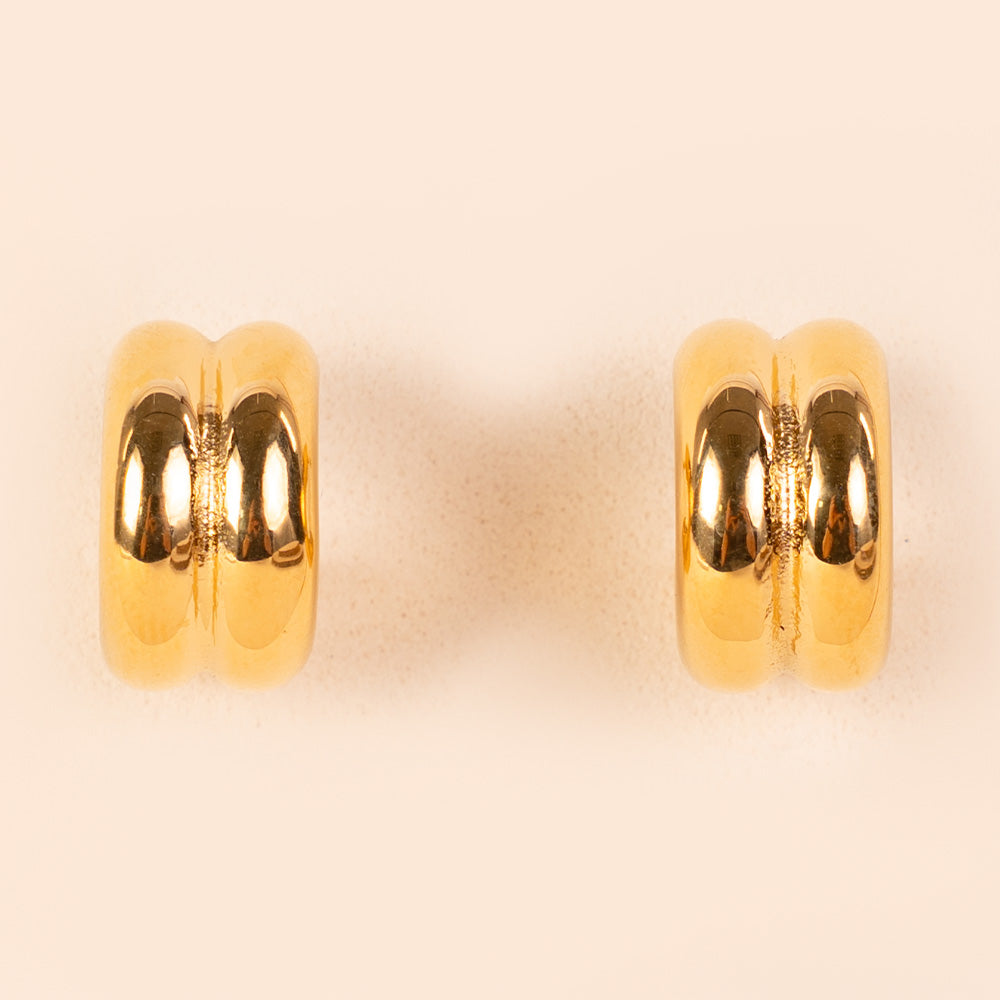ORECCHINI A CERCHIETTO CON DOPPIA FASCIA