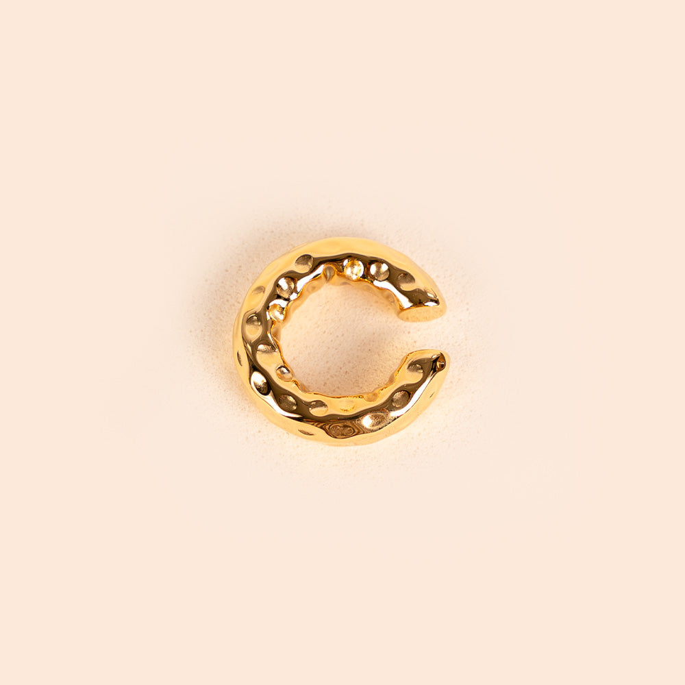 SIMPLE HAMMERED EARCUFF EARRING