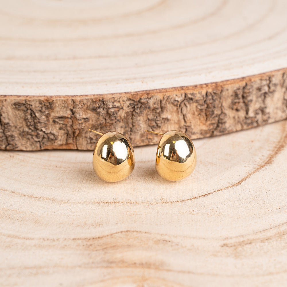 ORECCHINI A BOTTONE ABBOMBATO