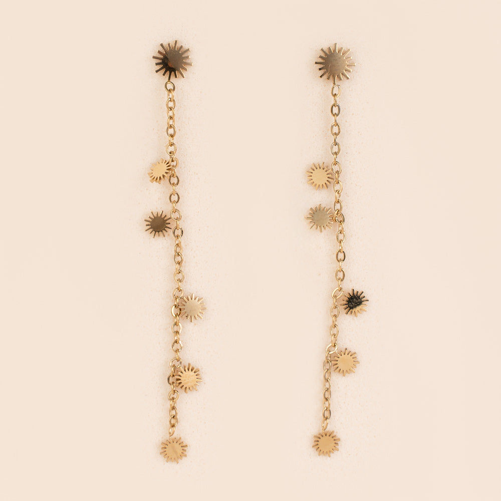 ORECCHINI PENDENTI CON MINI SOLI