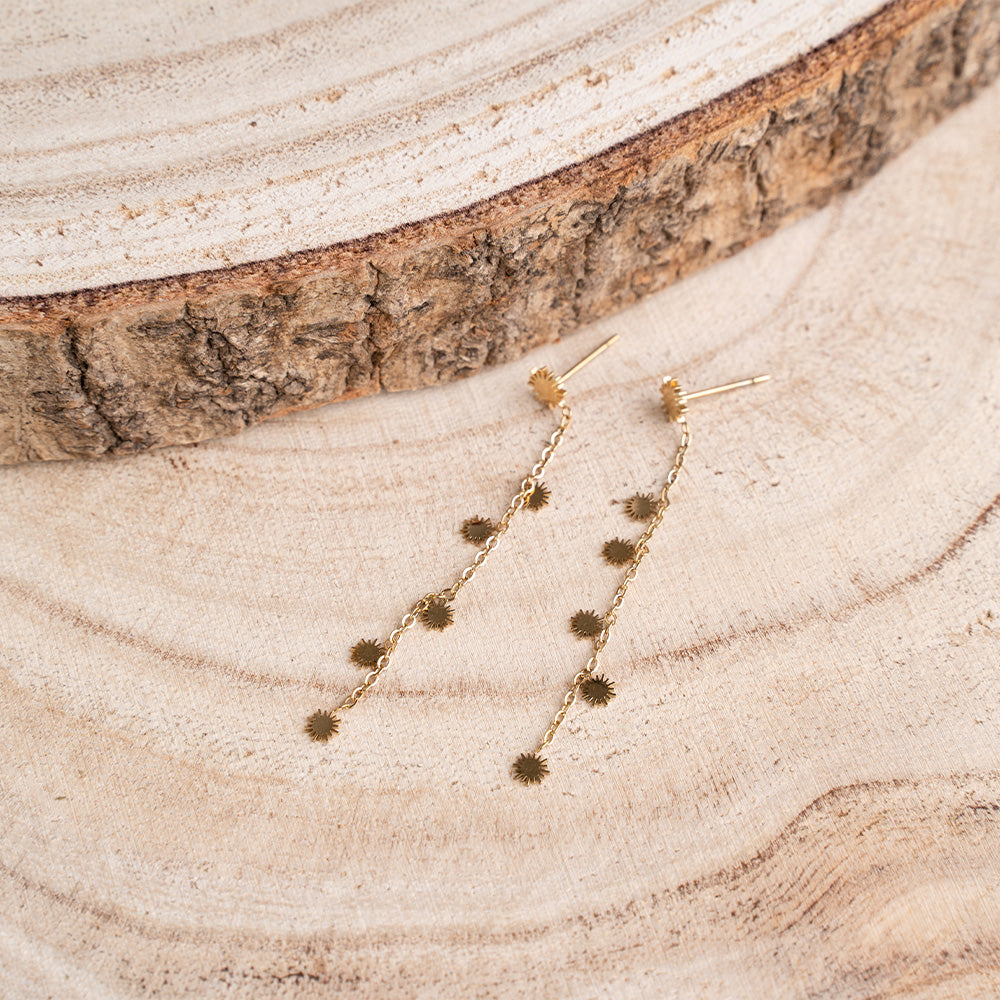 ORECCHINI PENDENTI CON MINI SOLI