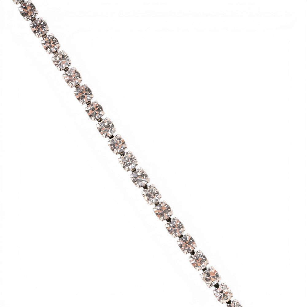 ORECCHINI PENDENTI CON UNA FILA DI STRASS