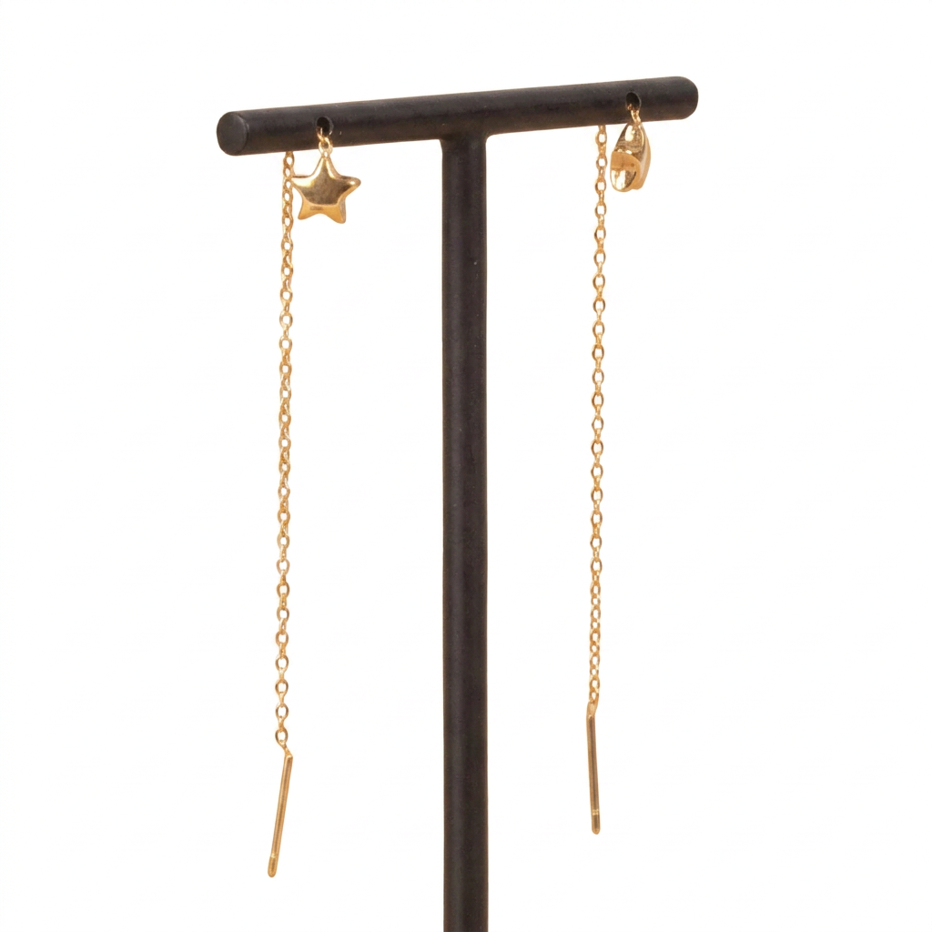 LOVELY STAR DANGLING EARRINGS