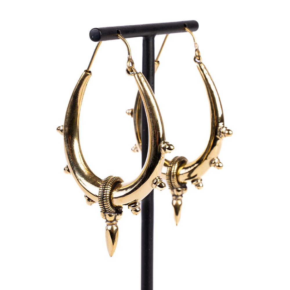 ORECCHINI OVALI CON BORCHIE