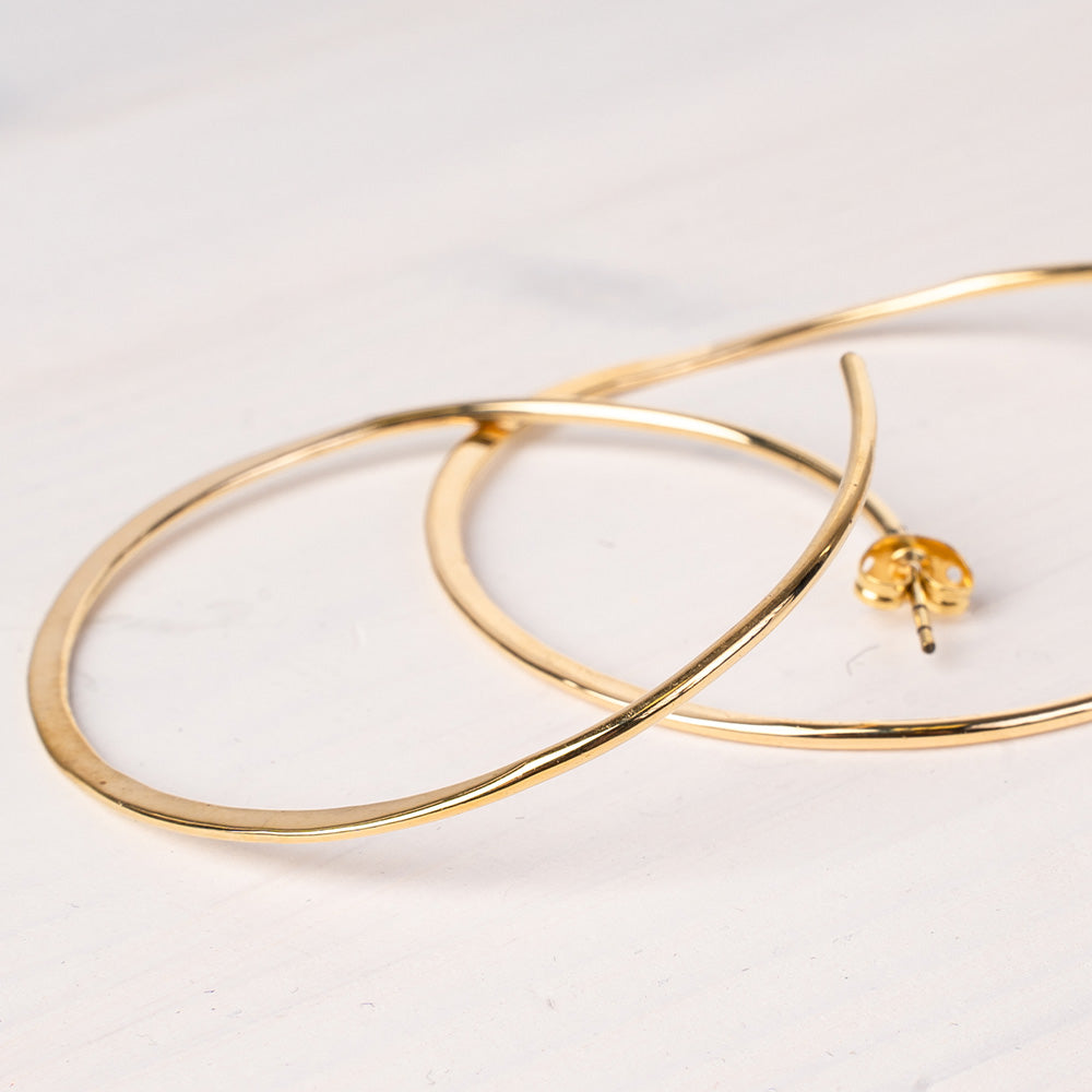IRREGULAR FLAT HOOP EARRINGS