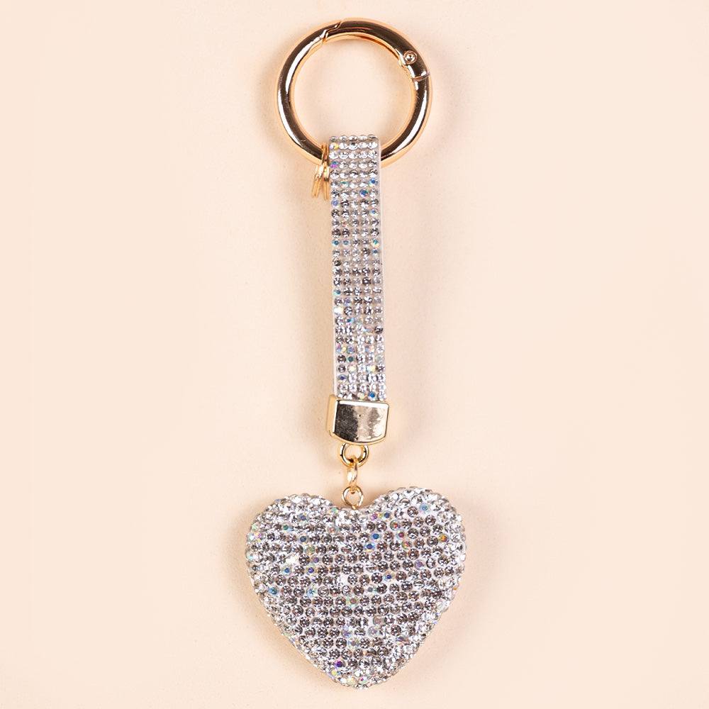 PORTACHIAVI A CUORE CON STRASS