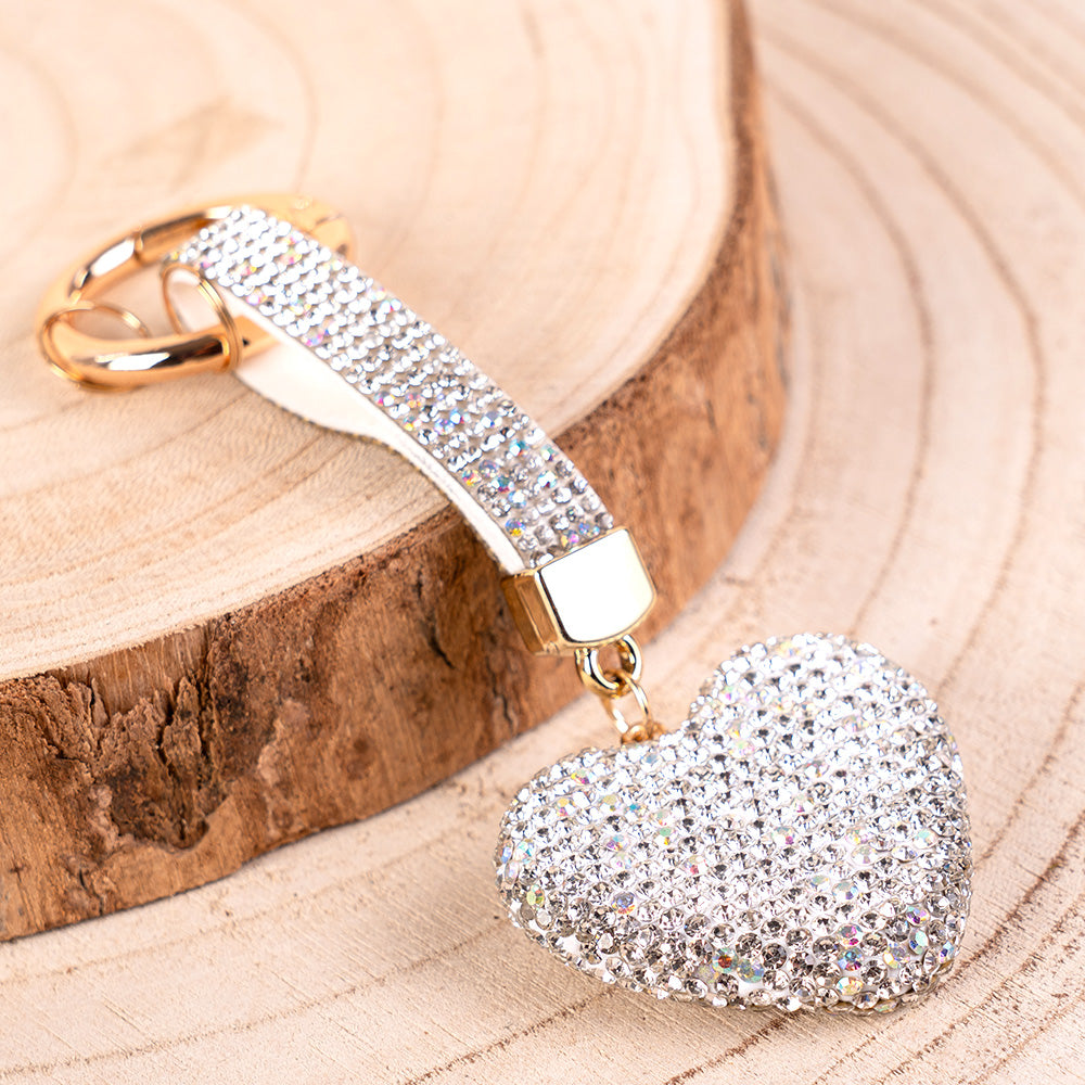 PORTACHIAVI A CUORE CON STRASS