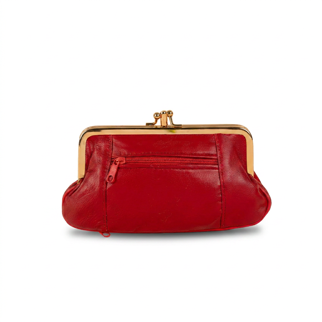 PORTAMONETE CLASSICO PELLE CON CHIUSURA A CLICK CLACK