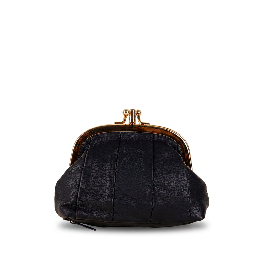 PORTAMONETE CLASSICO PELLE CON CHIUSURA A CLICK CLACK