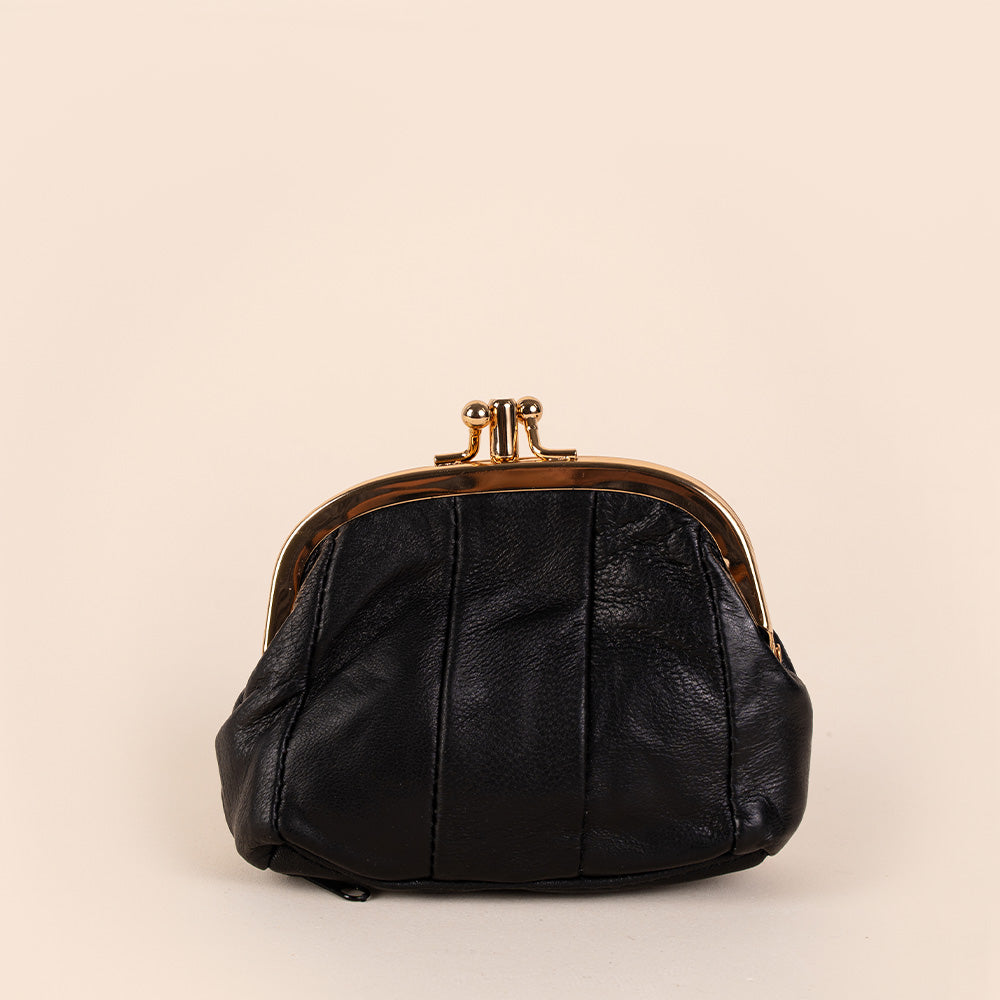 PORTAMONETE CLASSICO PELLE CON CHIUSURA A CLICK CLACK