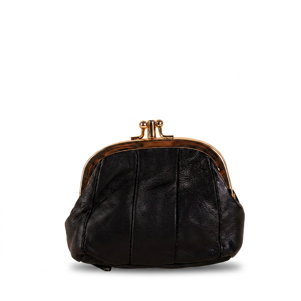 PORTAMONETE CLASSICO PELLE CON CHIUSURA A CLICK CLACK