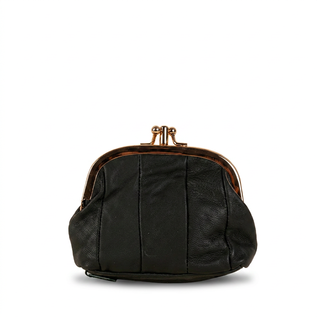 PORTAMONETE CLASSICO PELLE CON CHIUSURA A CLICK CLACK