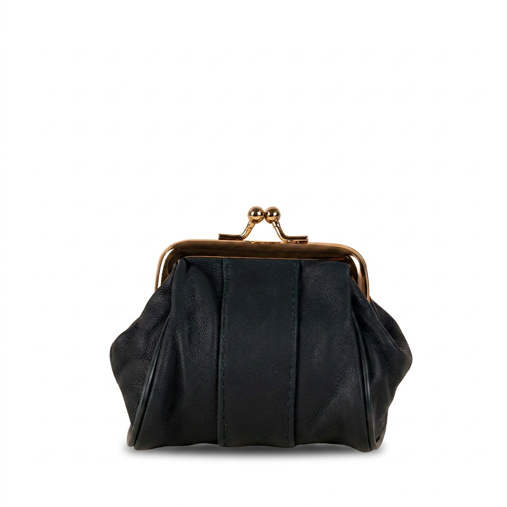 PORTAMONETE CLASSICO PELLE CON CHIUSURA A CLICK CLACK