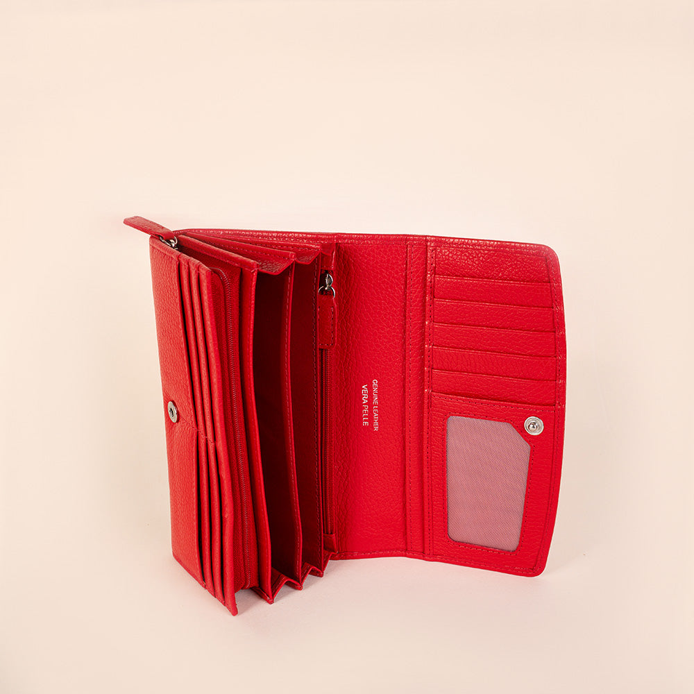 PORTAFOGLIO A LIBRO CON CHIUSURA A PRESSIONE