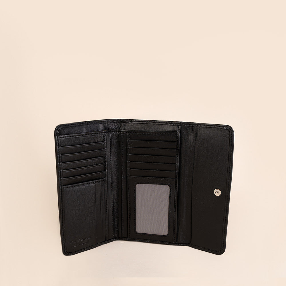 PORTAFOGLIO GRANDE CON ZIP POSTERIORE IN PELLE MORBIDA