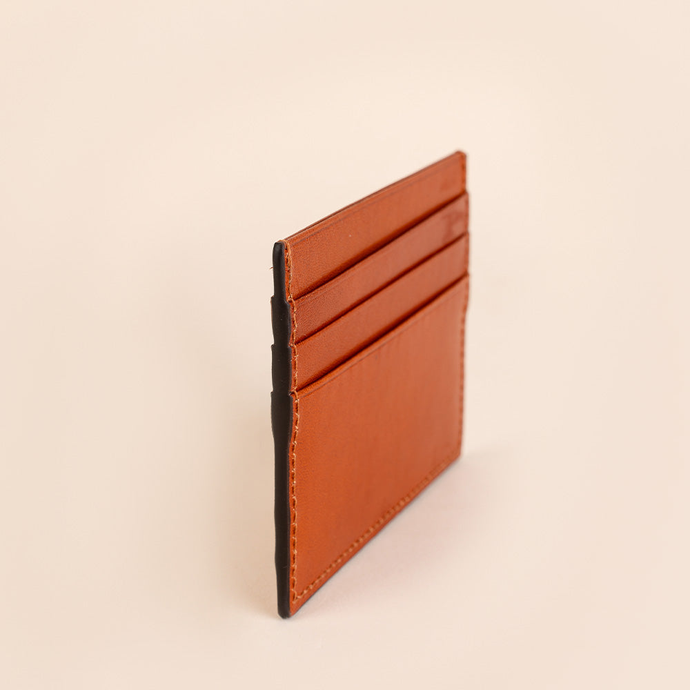 PORTACARTE SEMPLICE IN PELLE COLORATA