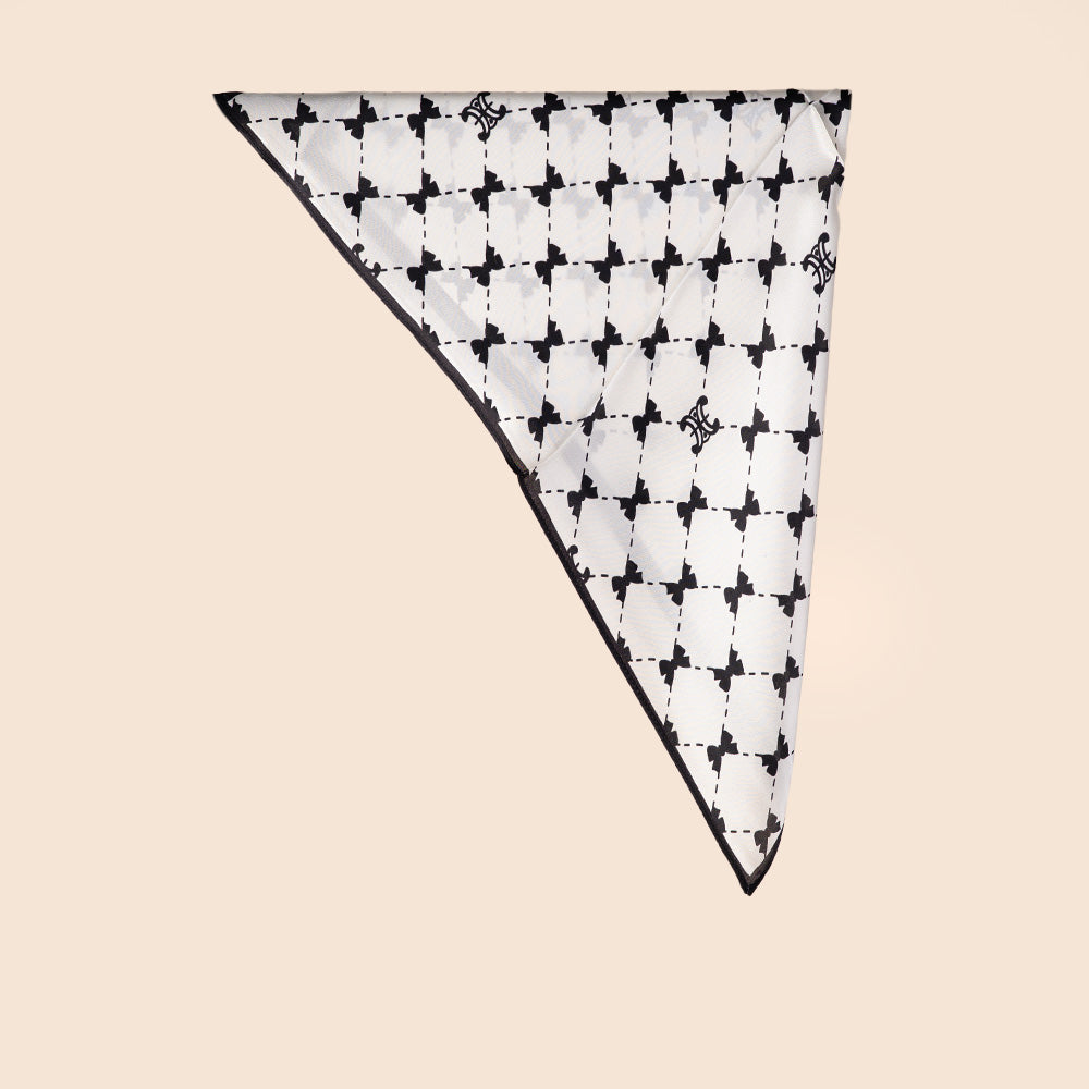 SCIARPA FOULARD DA COLLO CON FIOCCHI