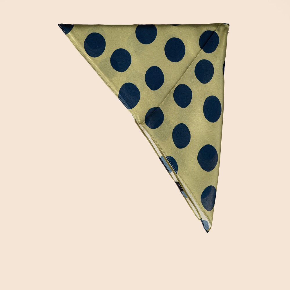 SCIARPA FOULARD DA COLLO IN SETA CON POIS GRANDI