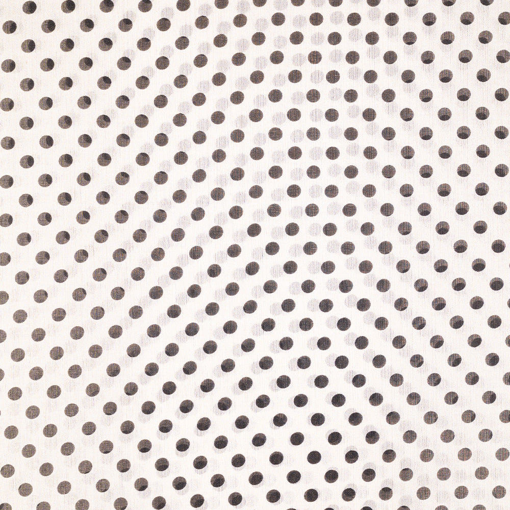 LARGE RECTANGULAR SILK SCARF WITH SMALL POLKA DOTS