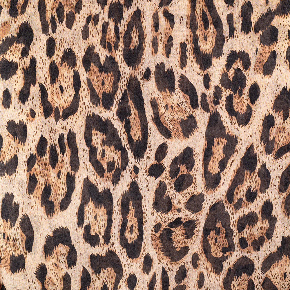 LARGE RECTANGULAR ANIMAL PRINT SILK SCARF