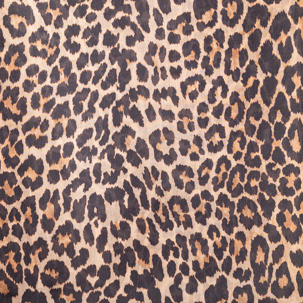 LARGE RECTANGULAR ANIMAL PRINT SILK SCARF