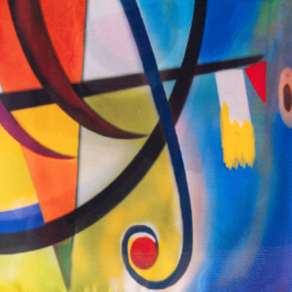 SQUARE SCARF WITH ABSTRACT PATTERN