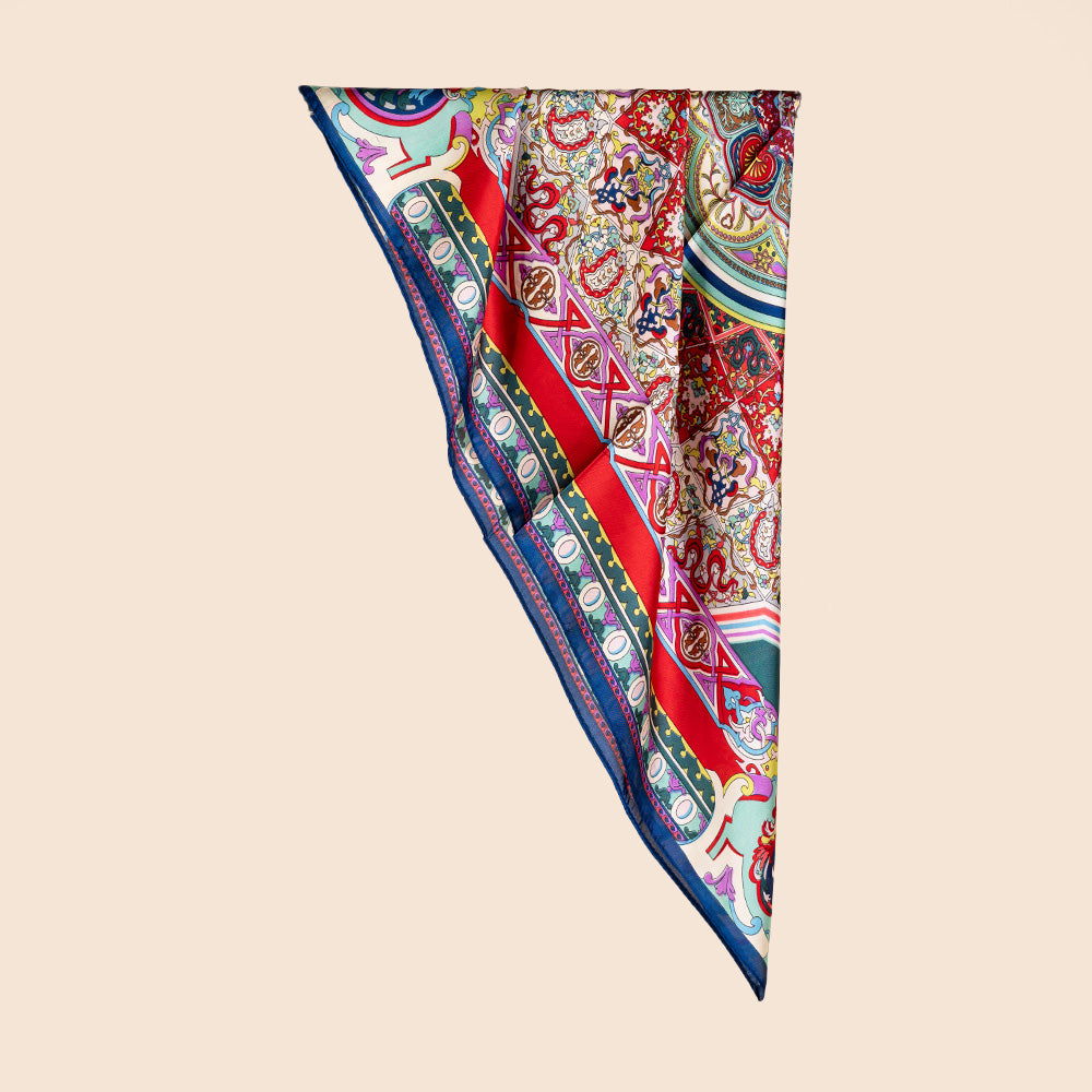 SQUARE PATTERNED SCARF