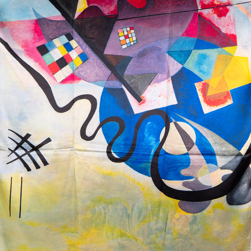 DOUBLE SCARF WITH TWO ABSTRACT PATTERNS