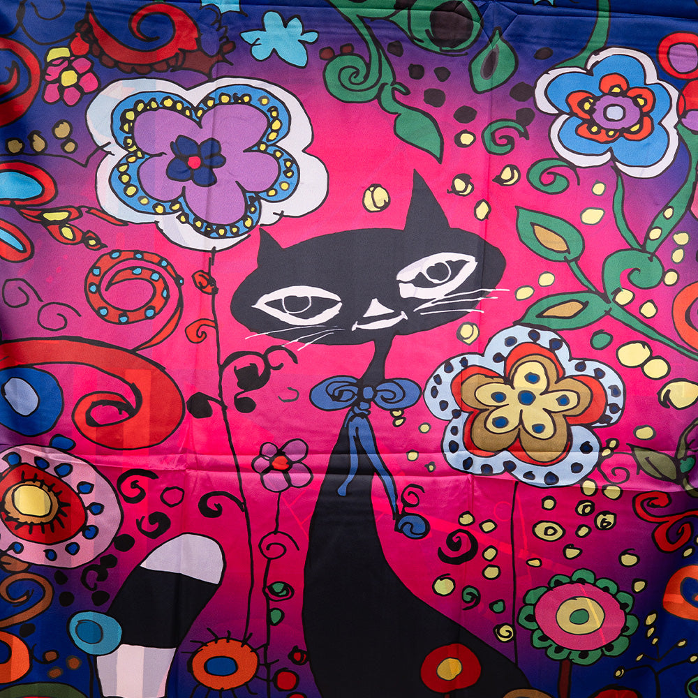 DOUBLE SCARF WITH TWO ABSTRACT PATTERNS