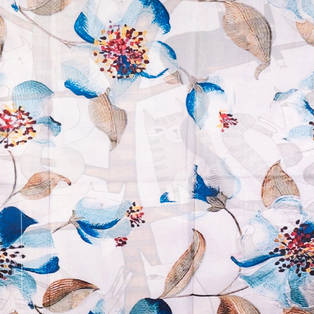 DOUBLE SCARF WITH CATS