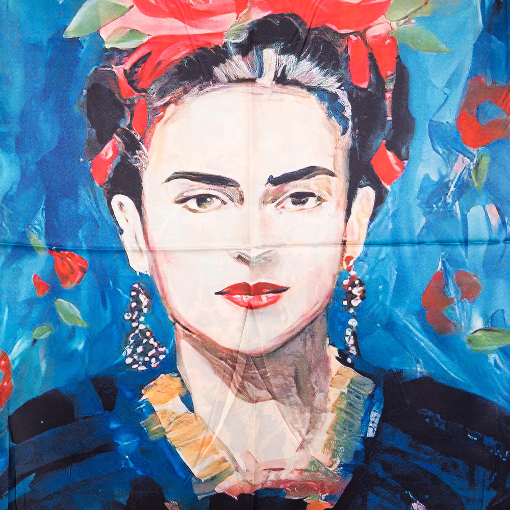 SCIARPA FANTASIA DOPPIA CON FRIDA KAHLO E FIORI
