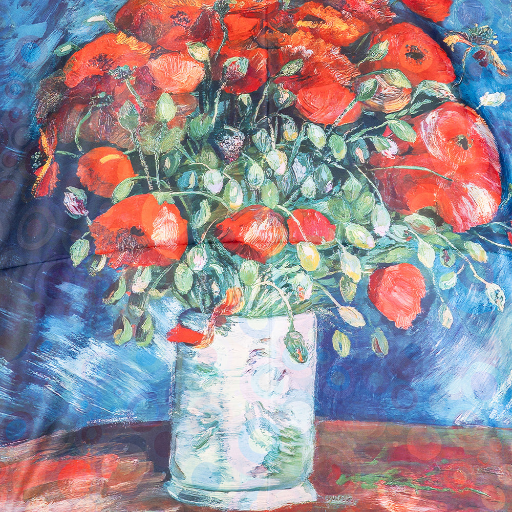 SCIARPA FANTASIA DOPPIA CON VASO DI FIORI