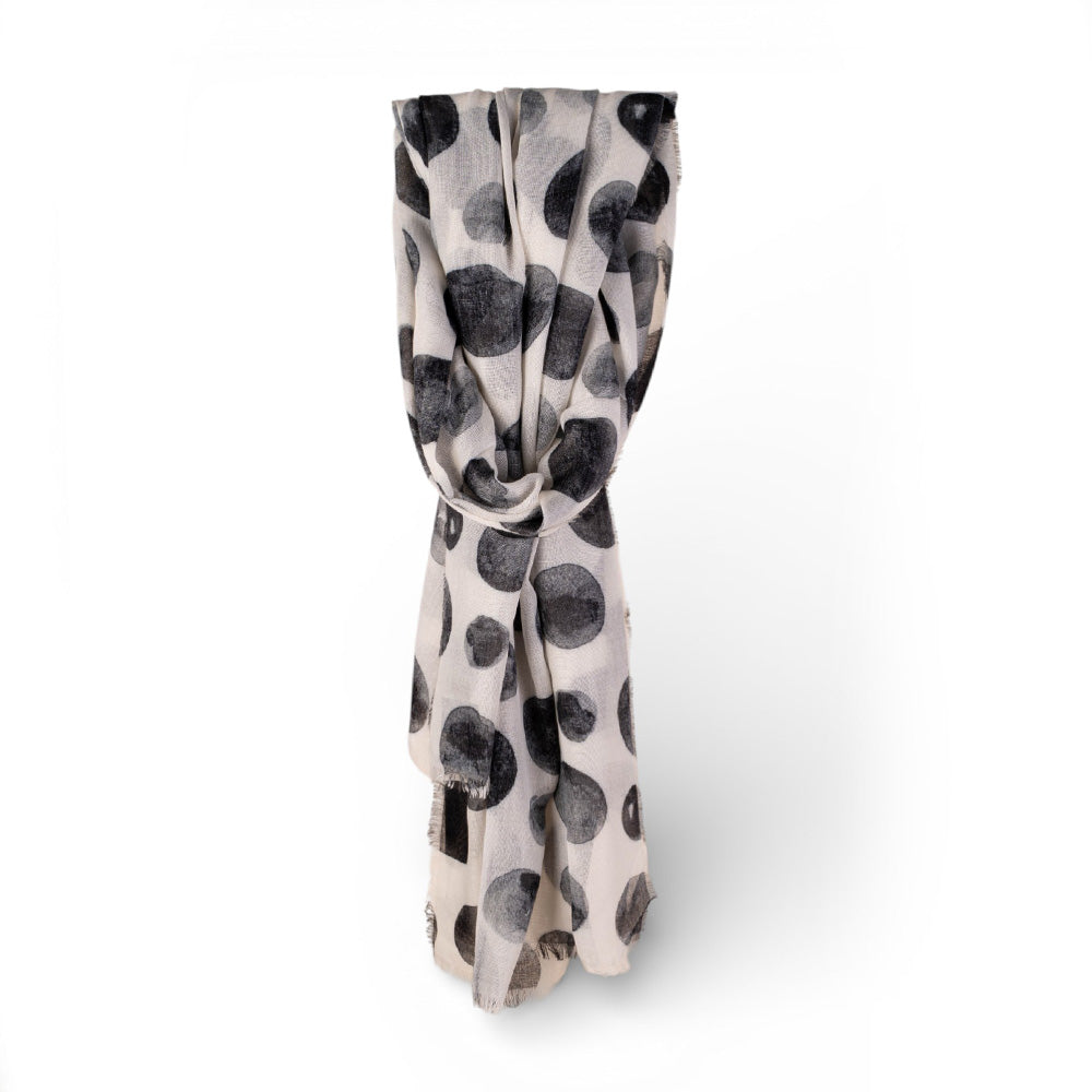 SCIARPA UN BAMBOO CON STAMPA A POIS