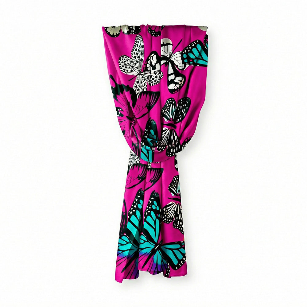 SCIARPA FOULARD IN SETA GRANDE CON FARFALLE